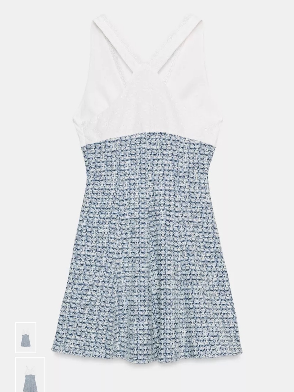 Zara Contrasting Fabric Dress - Picture 2 of 6